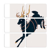 Магнитные фотопазлы 80 на 50 набор 6 штук Black Deer