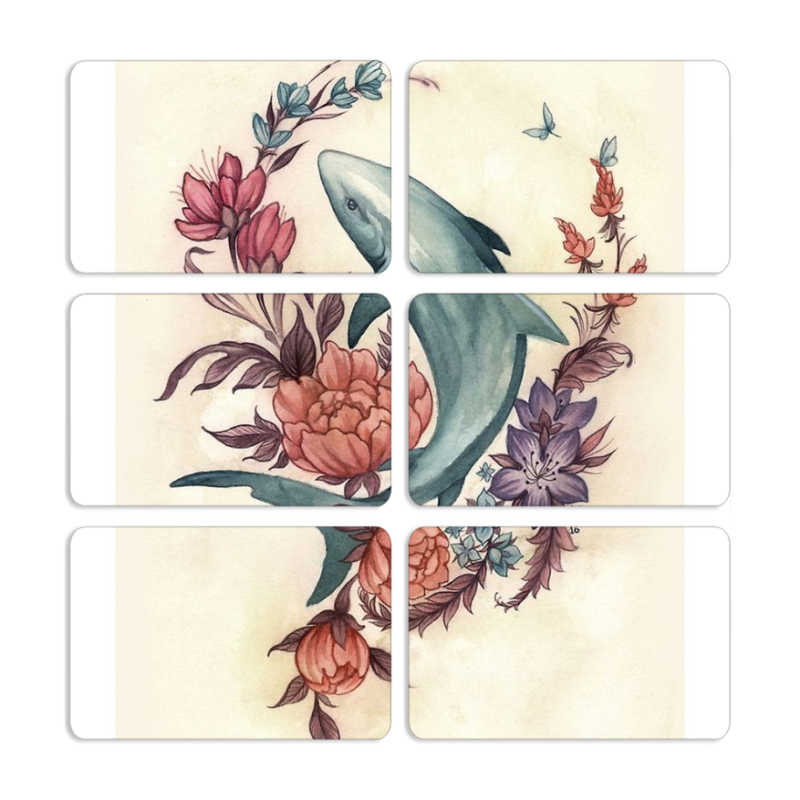 Магнитные фотопазлы 80 на 50 набор 6 штук 