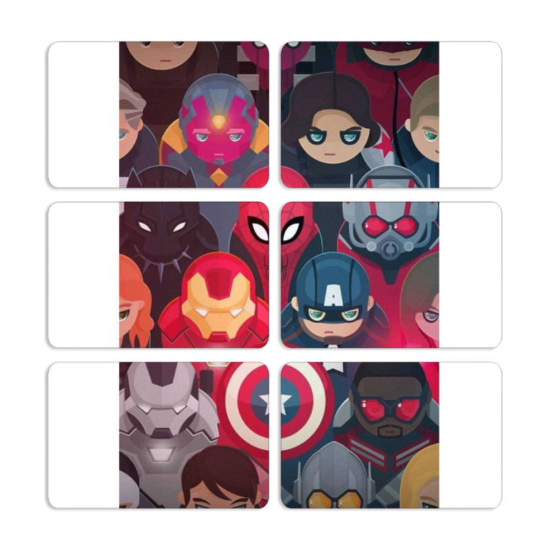 Магнитные фотопазлы 80 на 50 набор 6 штук 