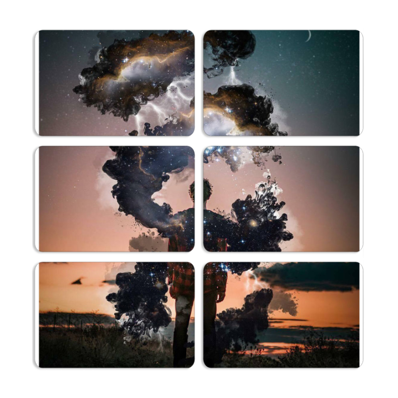 Магнитные фотопазлы 80 на 50 набор 6 штук 