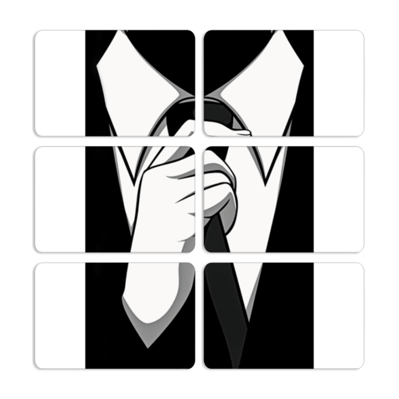 Магнитные фотопазлы 80 на 50 набор 6 штук Tie