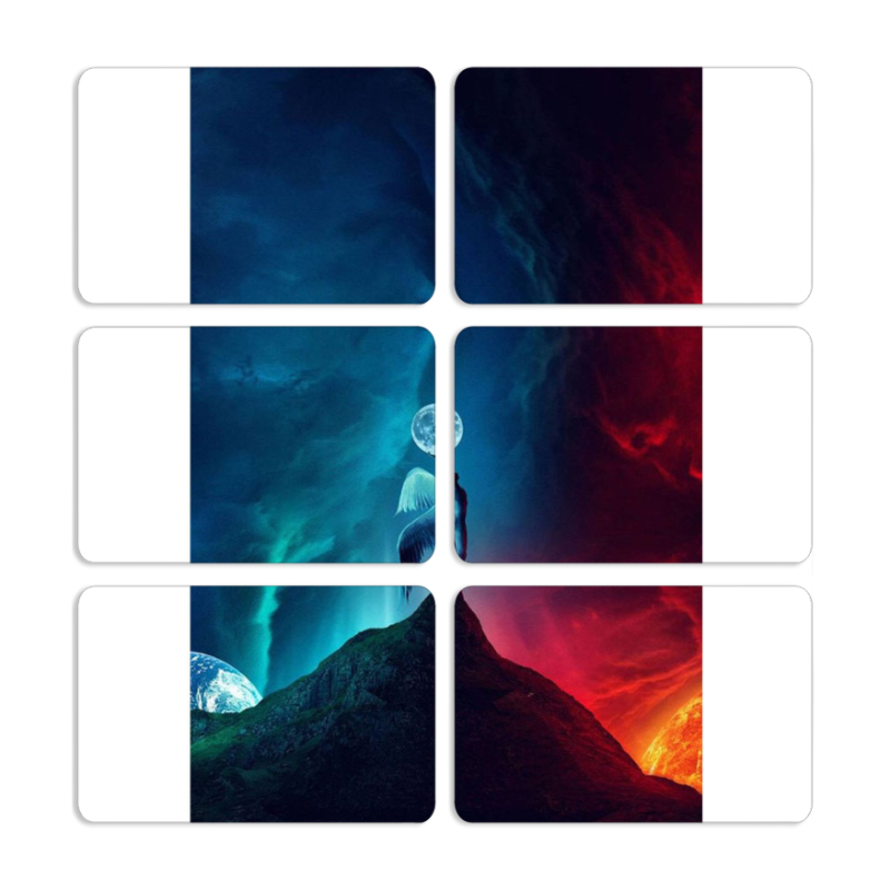 Магнитные фотопазлы 80 на 50 набор 6 штук 