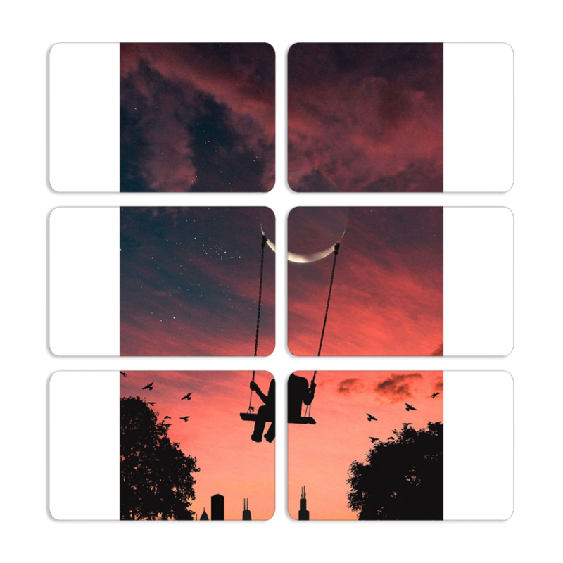 Магнитные фотопазлы 80 на 50 набор 6 штук 