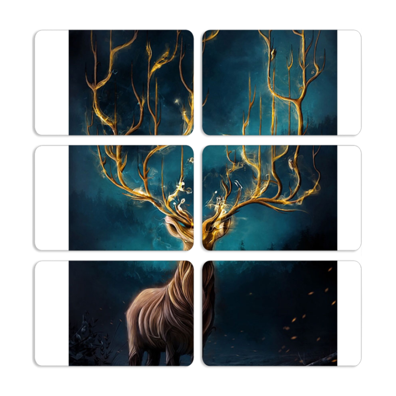 Магнитные фотопазлы 80 на 50 набор 6 штук Fairy Deer