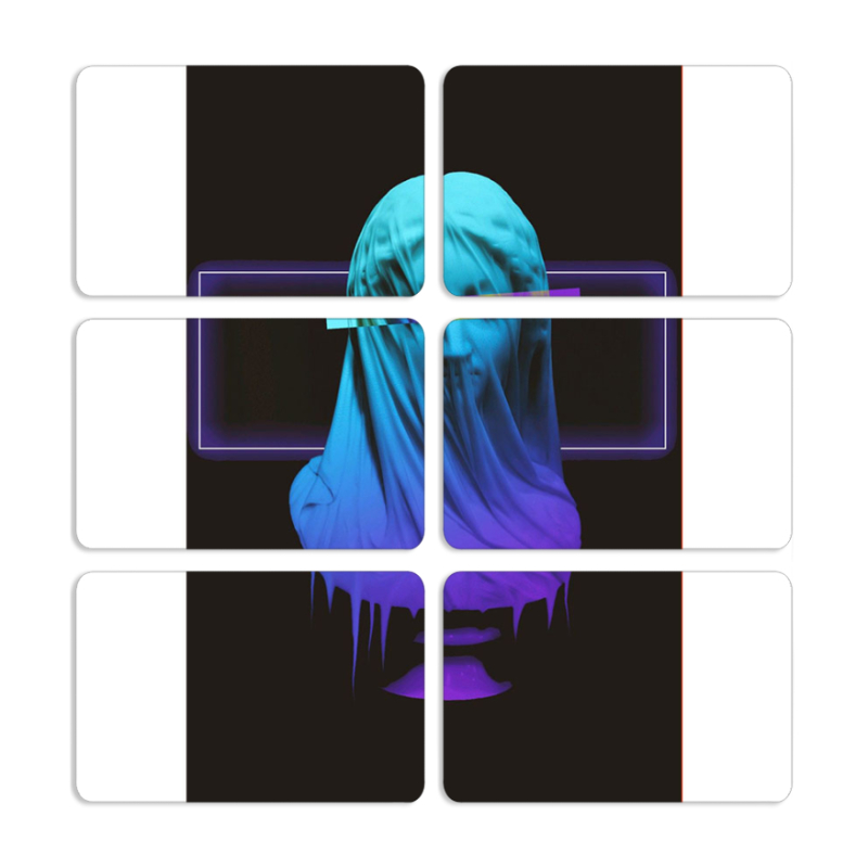 Магнитные фотопазлы 80 на 50 набор 6 штук 