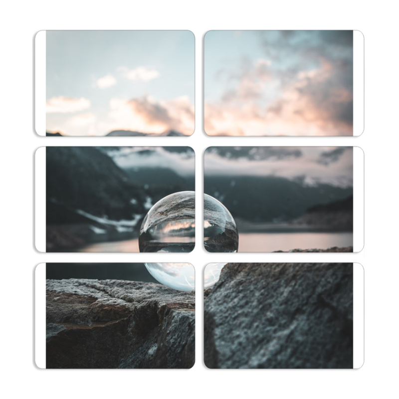 Магнитные фотопазлы 80 на 50 набор 6 штук 