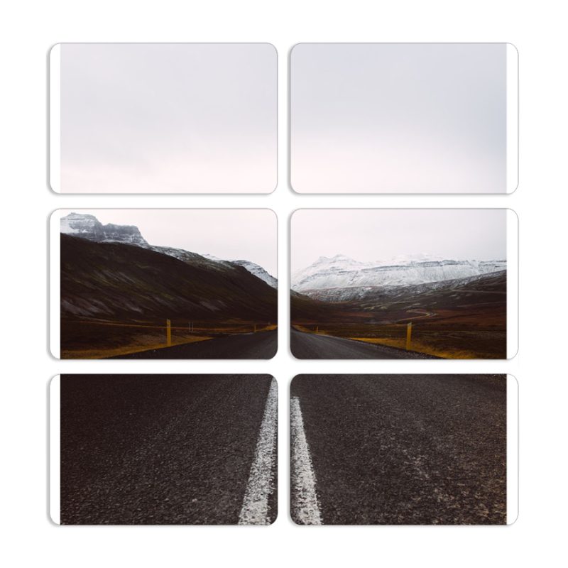 Магнитные фотопазлы 80 на 50 набор 6 штук 