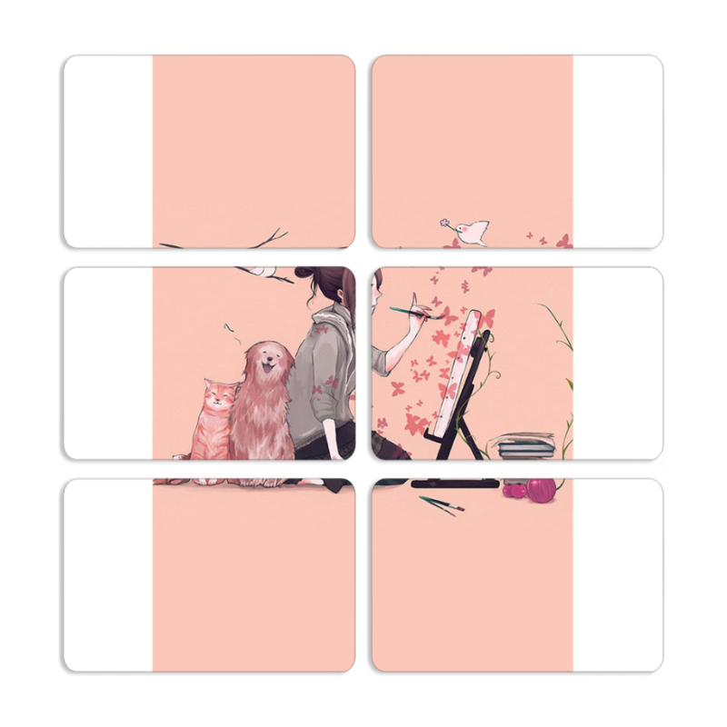 Магнитные фотопазлы 80 на 50 набор 6 штук 