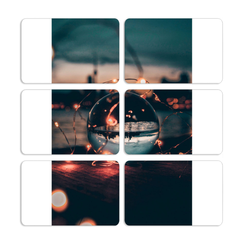 Магнитные фотопазлы 80 на 50 набор 6 штук 