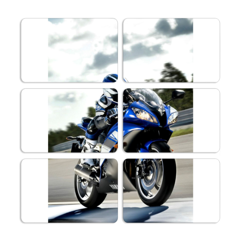 Магнитные фотопазлы 80 на 50 набор 6 штук 