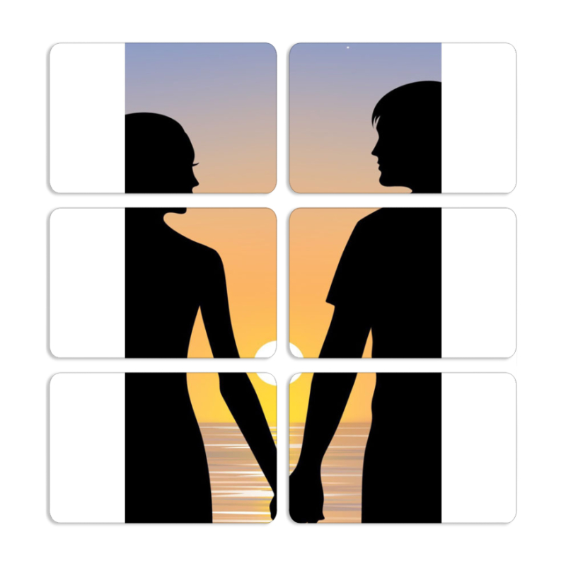 Магнитные фотопазлы 80 на 50 набор 6 штук 