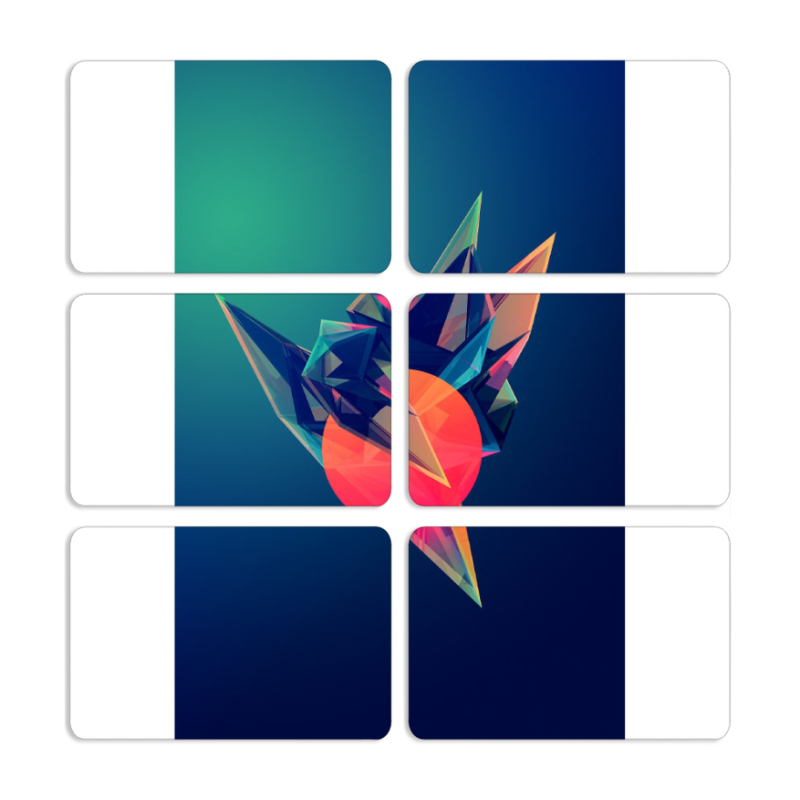 Магнитные фотопазлы 80 на 50 набор 6 штук 