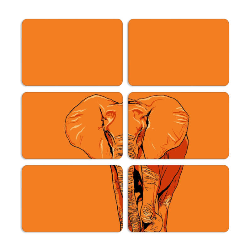 Магнитные фотопазлы 80 на 50 набор 6 штук 