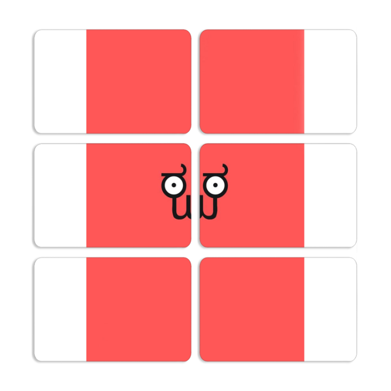 Магнитные фотопазлы 80 на 50 набор 6 штук 