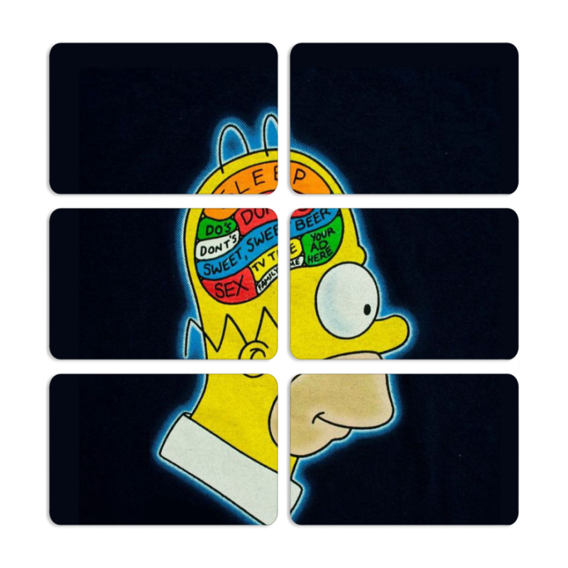 Магнитные фотопазлы 80 на 50 набор 6 штук 