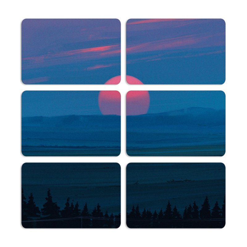 Магнитные фотопазлы 80 на 50 набор 6 штук Cold Red Light