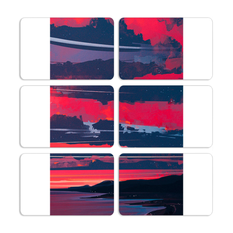 Магнитные фотопазлы 80 на 50 набор 6 штук Heaven b