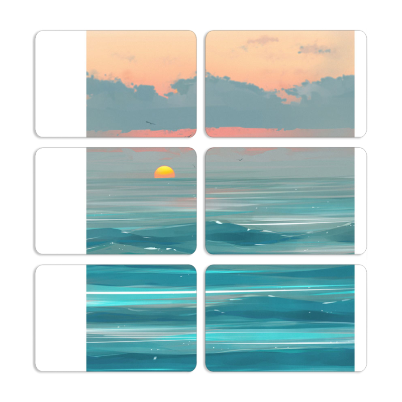 Магнитные фотопазлы 80 на 50 набор 6 штук Inspiration