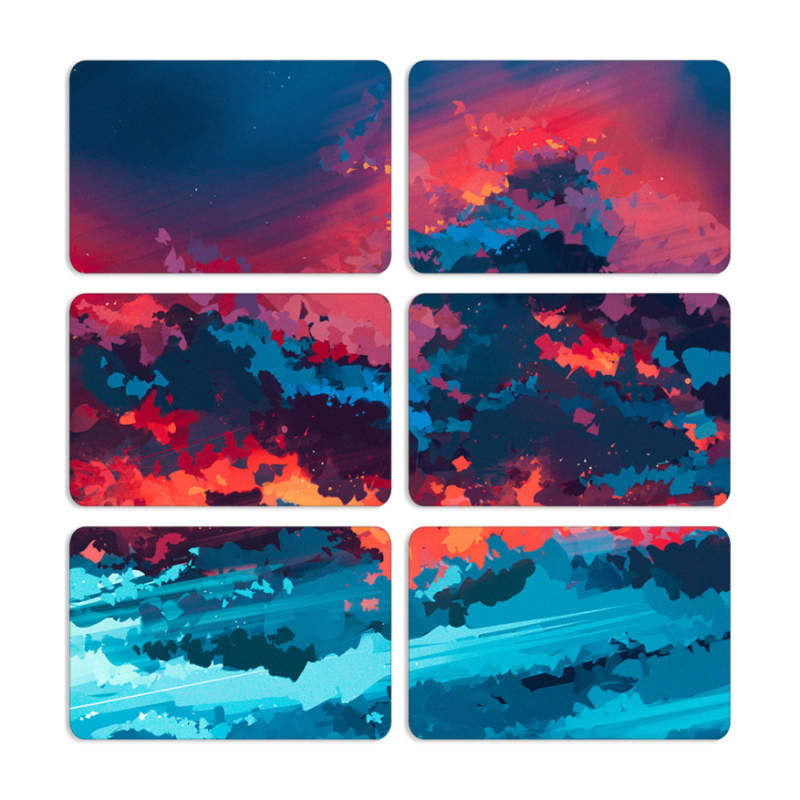 Магнитные фотопазлы 80 на 50 набор 6 штук Thunderclouds