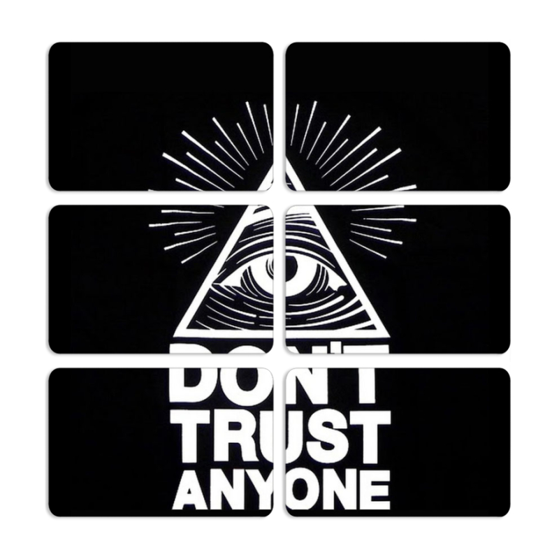 Магнитные фотопазлы 80 на 50 набор 6 штук Dont Trust Anyone