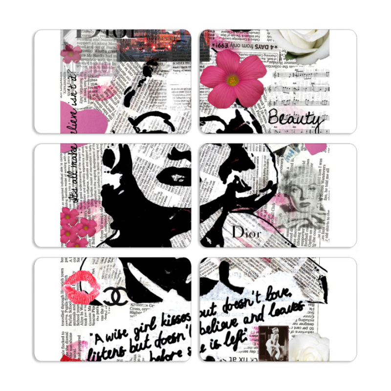 Магнитные фотопазлы 80 на 50 набор 6 штук 