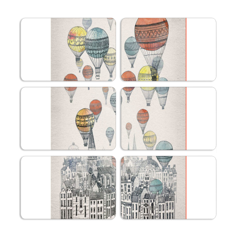 Магнитные фотопазлы 80 на 50 набор 6 штук 