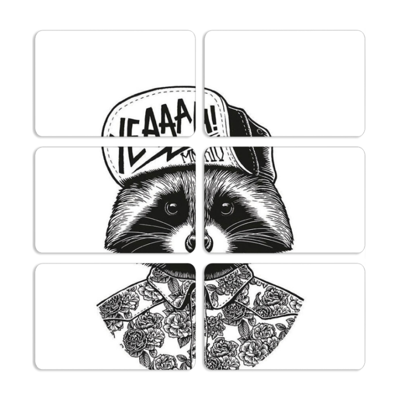 Магнитные фотопазлы 80 на 50 набор 6 штук 