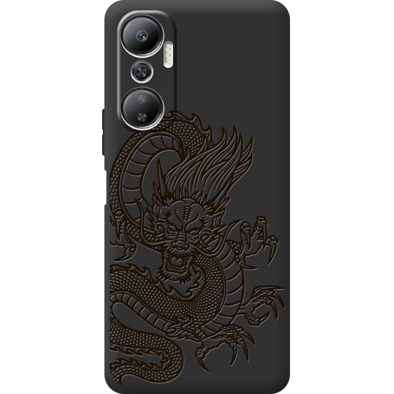 Черный чехол BoxFace Infinix Hot 20 4G Chinese Dragon