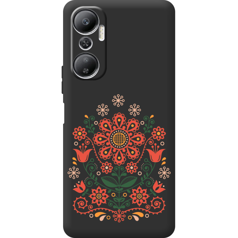 Черный чехол BoxFace Infinix Hot 20 4G Ukrainian Ornament