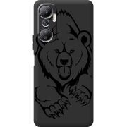 Черный чехол BoxFace Infinix Hot 20 4G Grizzly Bear