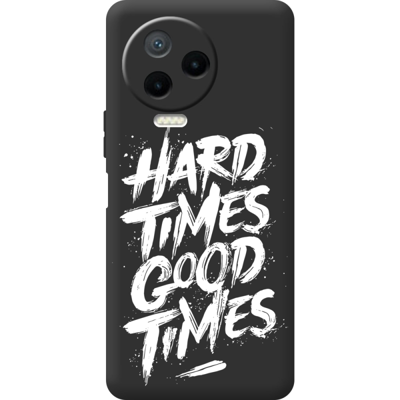 Черный чехол BoxFace Infinix Note 12 Pro 4G Hard Times Good Times