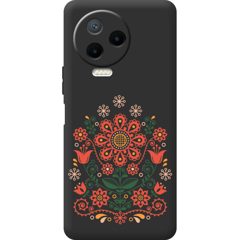 Черный чехол BoxFace Infinix Note 12 Pro 4G Ukrainian Ornament