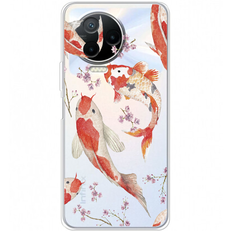 Прозрачный чехол BoxFace Infinix Note 12 2023 Japanese Koi Fish