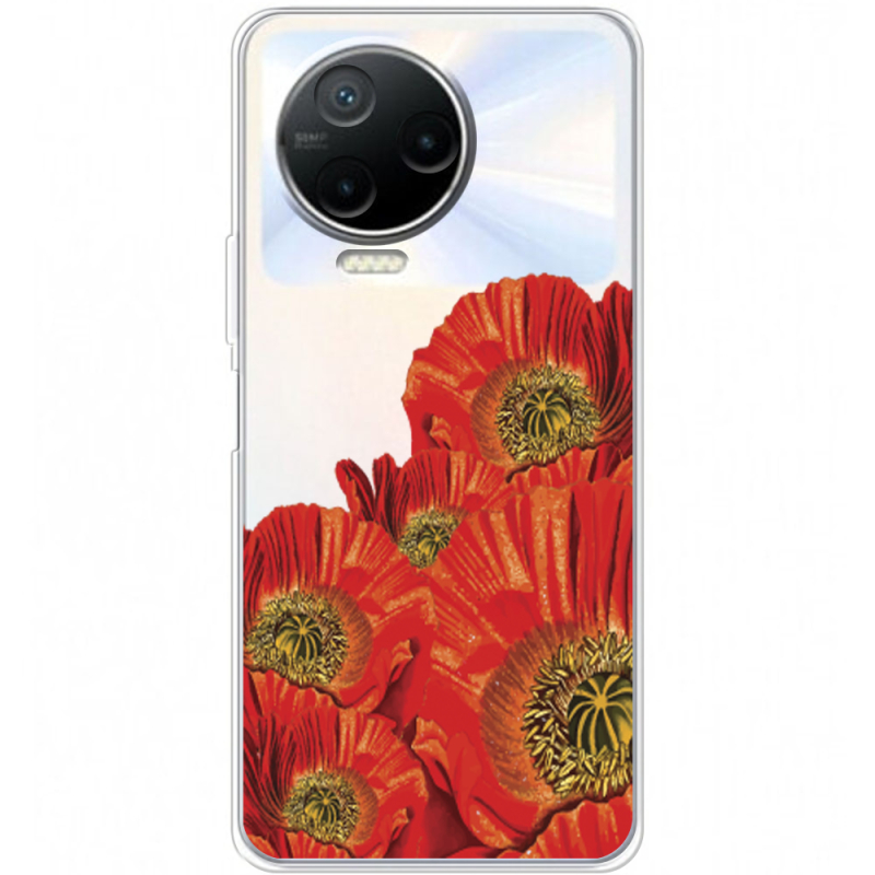 Прозрачный чехол BoxFace Infinix Note 12 2023 Red Poppies