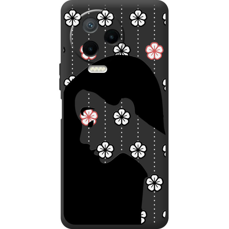 Черный чехол BoxFace Infinix Note 12 2023 Flower Hair