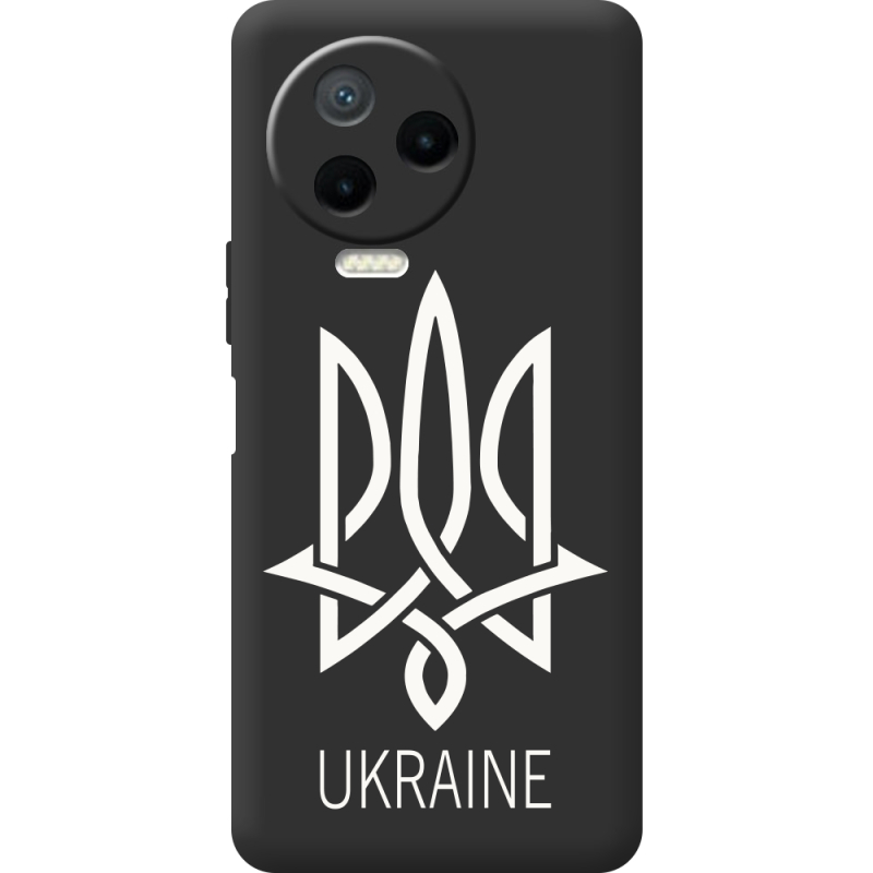 Черный чехол BoxFace Infinix Note 12 2023 Тризуб монограмма ukraine
