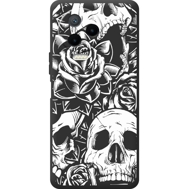 Черный чехол BoxFace Infinix Note 12 2023 Skull and Roses