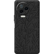 Черный чехол BoxFace Infinix Note 12 2023 Leaves