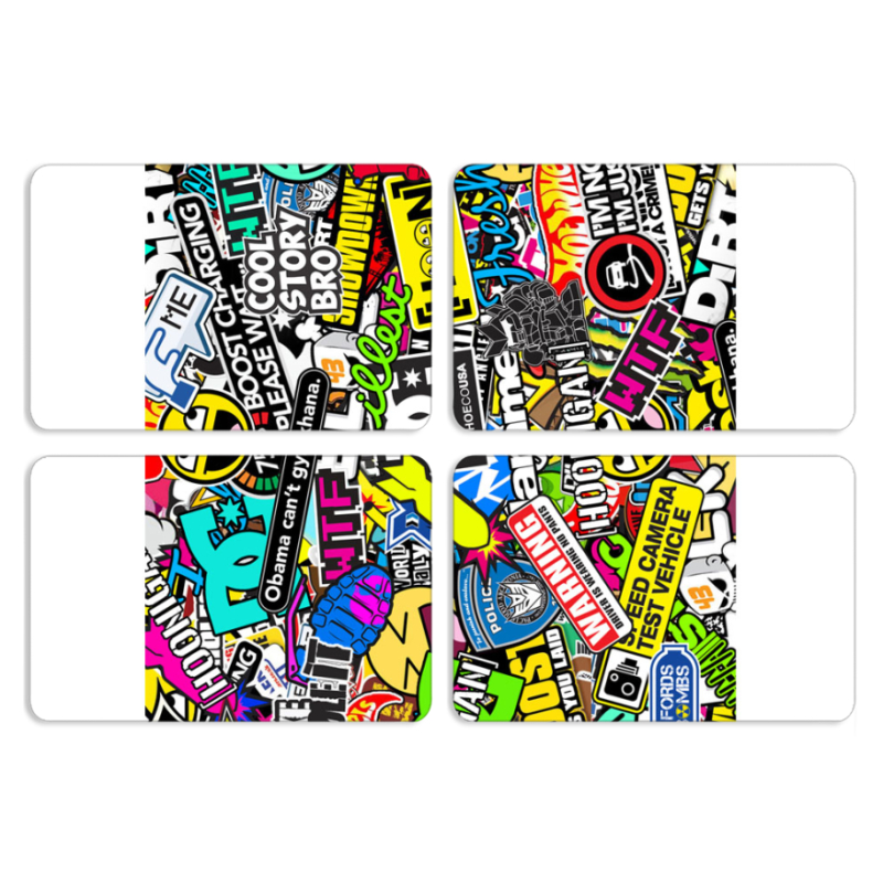 Магнитные фотопазлы 80 на 50 набор 4 штуки Multicolored Inscriptions