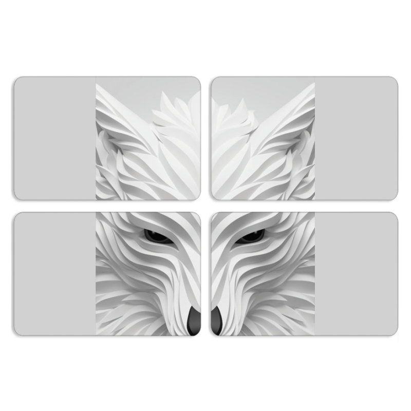 Магнитные фотопазлы 80 на 50 набор 4 штуки White Wolf