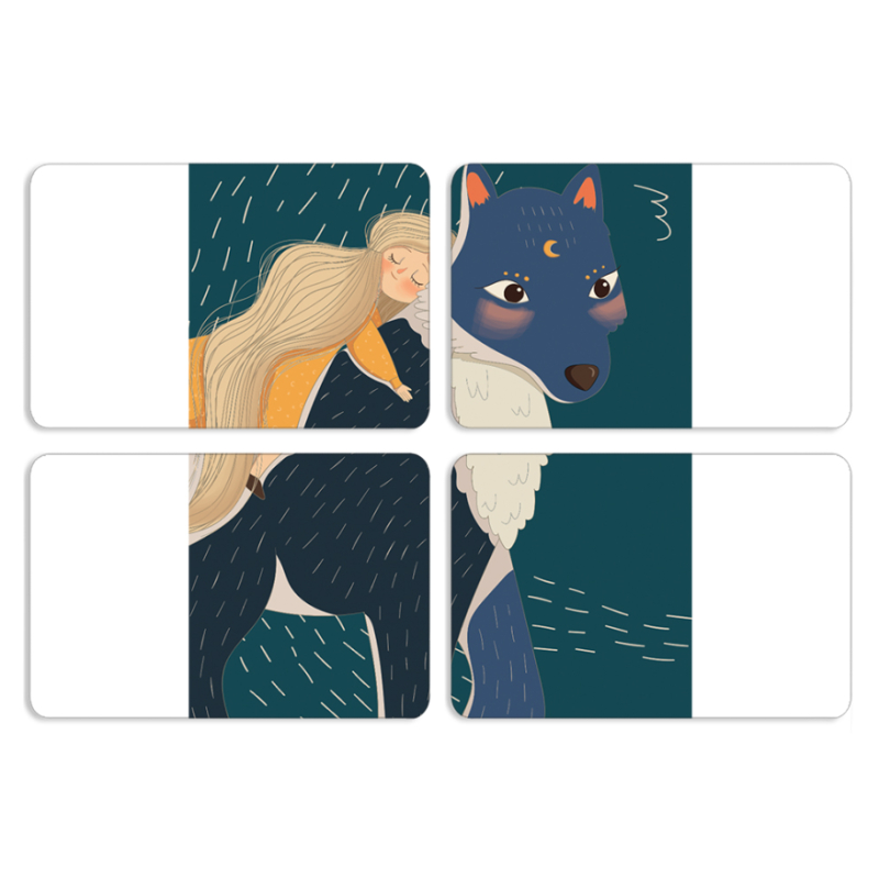 Магнитные фотопазлы 80 на 50 набор 4 штуки Fantasy Print