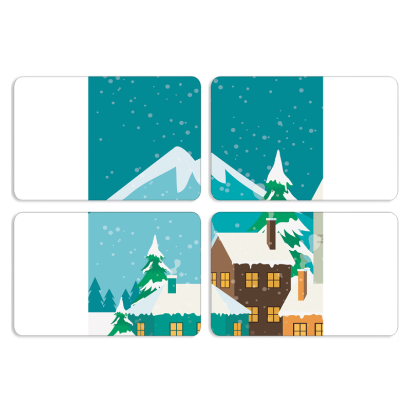 Магнитные фотопазлы 80 на 50 набор 4 штуки Winteforest