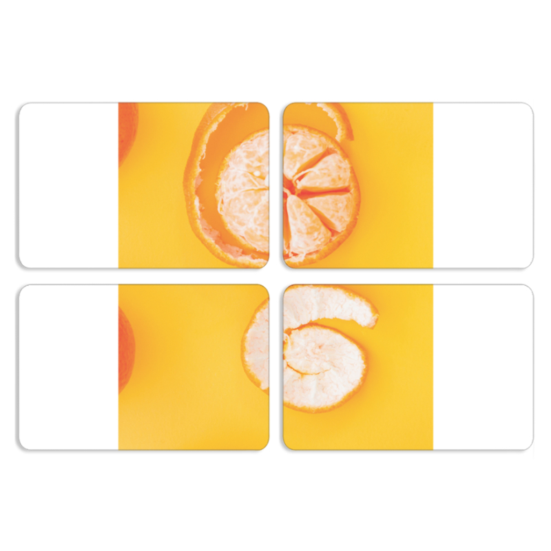 Магнитные фотопазлы 80 на 50 набор 4 штуки Yellow Mandarins