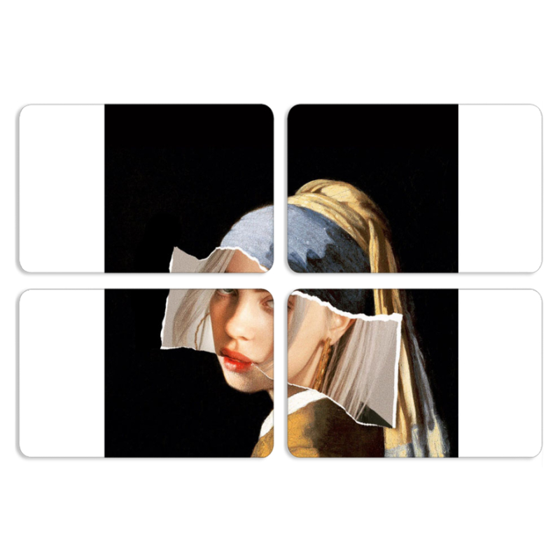 Магнитные фотопазлы 80 на 50 набор 4 штуки Billie