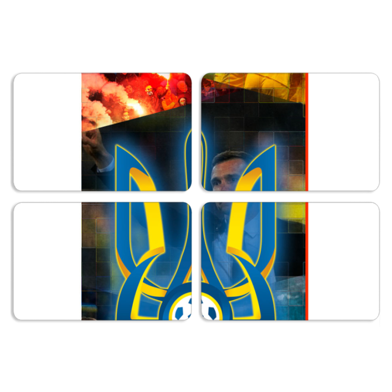 Магнитные фотопазлы 80 на 50 набор 4 штуки UA national team