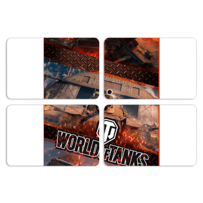 Магнитные фотопазлы 80 на 50 набор 4 штуки World Of Tanks