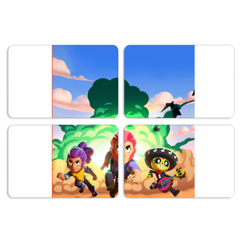 Магнитные фотопазлы 80 на 50 набор 4 штуки 