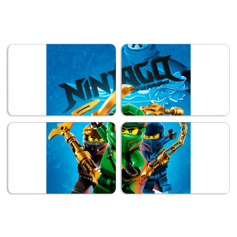 Магнитные фотопазлы 80 на 50 набор 4 штуки Lego Ninjago