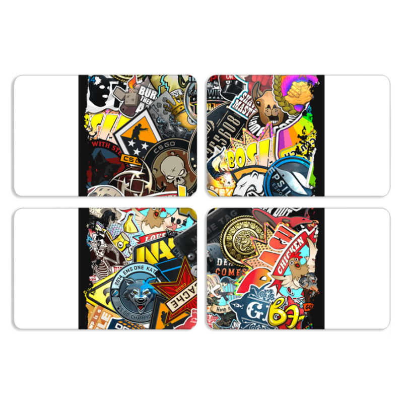Магнитные фотопазлы 80 на 50 набор 4 штуки CS:Go Stickerbombing