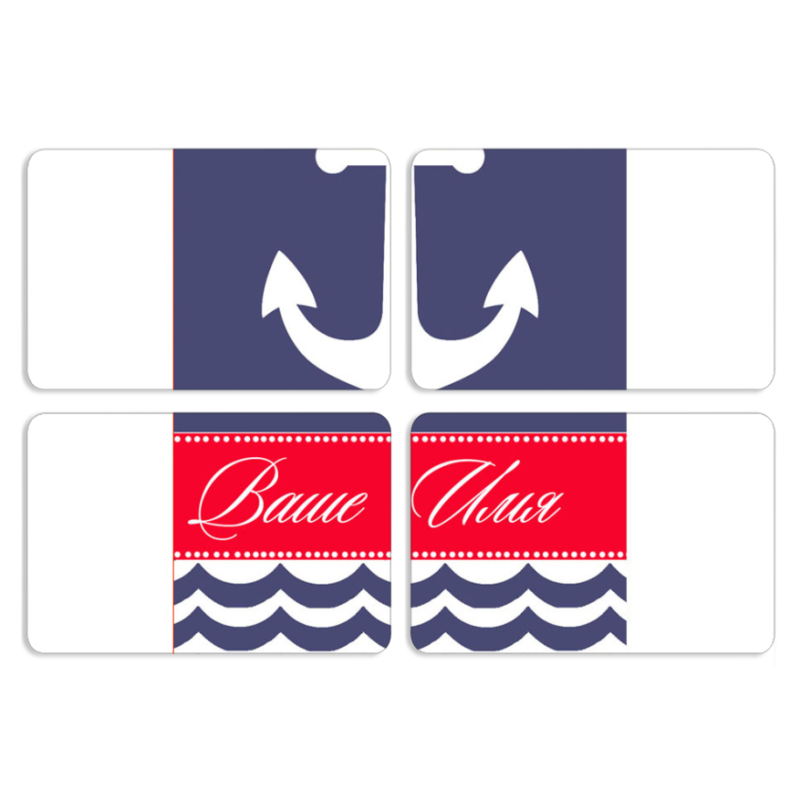 Магнитные фотопазлы 80 на 50 набор 4 штуки Именной Ocean